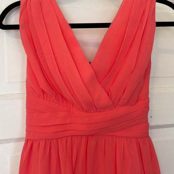 Happy Rose NWT Junior Girls Long Chiffon Coral Party Dress Size 16 - Picture 5 of 9